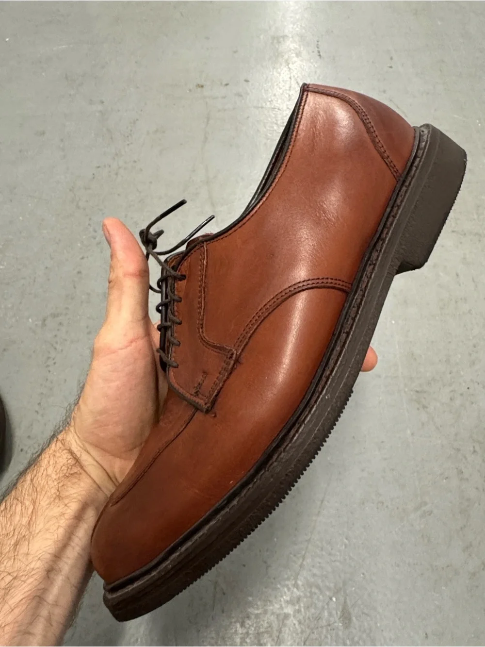 Allen Edmonds Comfort Orthotic Split Toe Brown Derby Oxford Shoes 9D